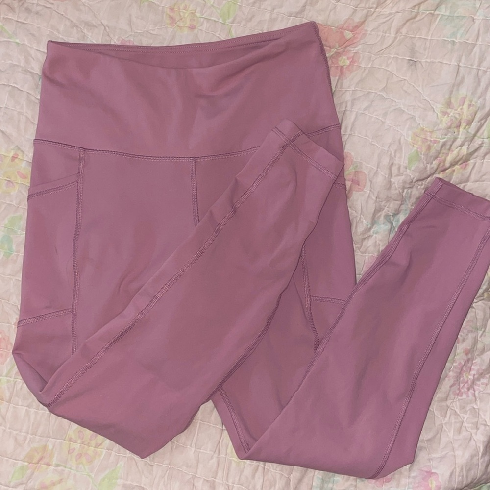 Pink athletic leggings